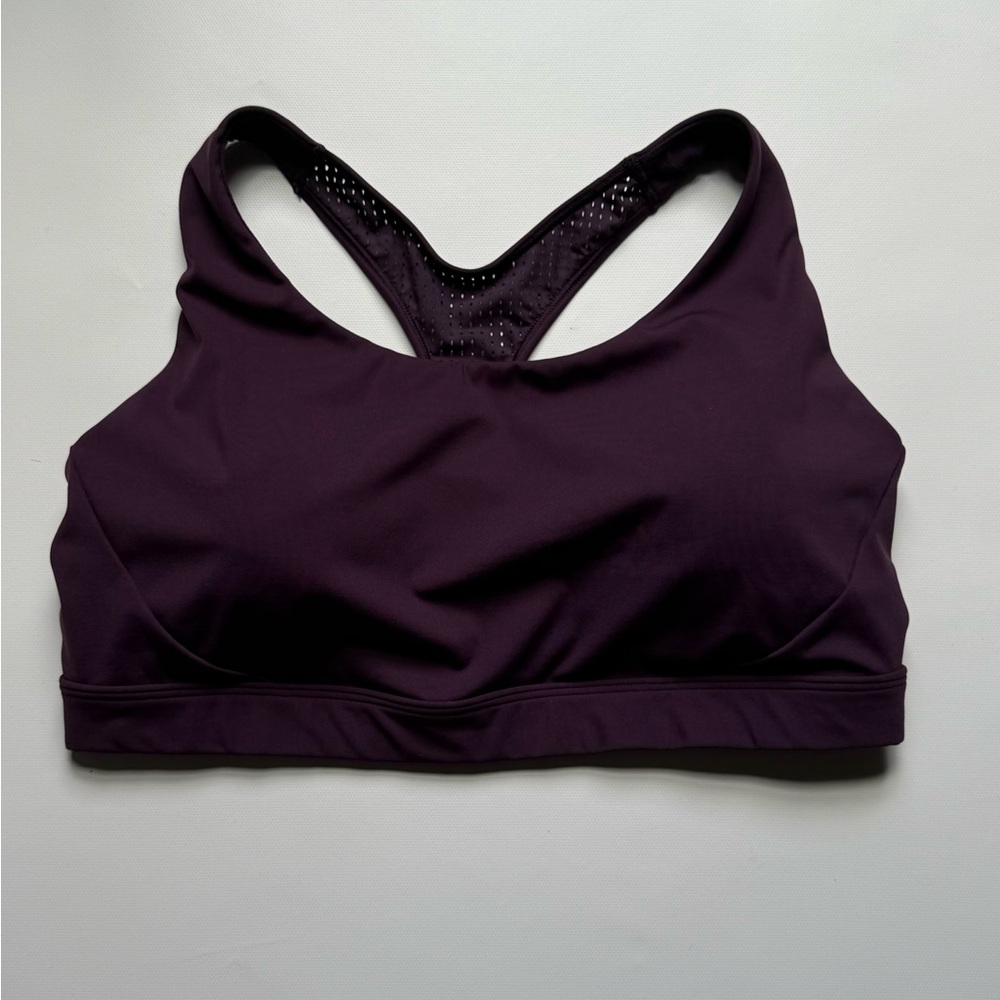 Athleta Ultimate Air Sports Bra Racer Back Deep Purple Athletic Wear Women’s